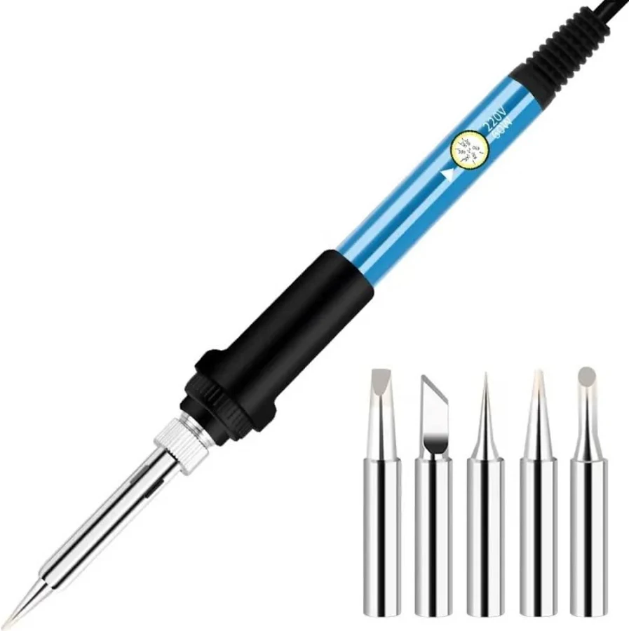 Home wynhard 60 watt soldering iron with adjustable temperature soldering gun electric welding solder soldering iron rework station handle heat pencil tool with 5 pcs tip solder iron